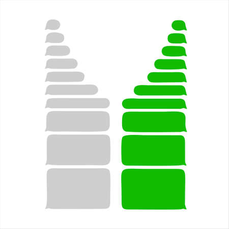 Chat Message Related Glyph Icon, Chat Speech Bubble, Social Media Message. Chatting or Messaging Bubbles with Dots for Apps and Websites. Vector Illustration.のイラスト素材