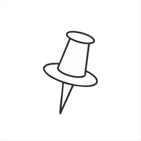 push pin icon isolated on white background from user interface collection. push pin icon thin line outline linear push pin symbol for logo, web, app, UI. push pin iconのイラスト素材