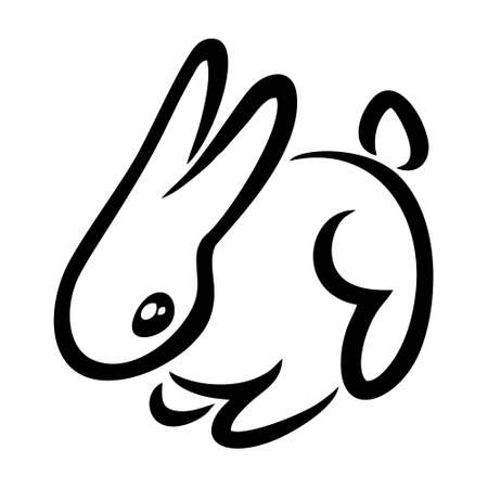rabbit icon isolated on white background from pet shop collection. rabbit icon thin line outline linear rabbit symbol for logo, web, app, UI. rabbit iconのイラスト素材
