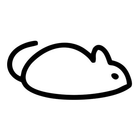 Rat icon isolated on white background. Rat icon in trendy design style. Rat vector icon modern and simple flat symbol for web site, mobile, logo, app, UI.のイラスト素材