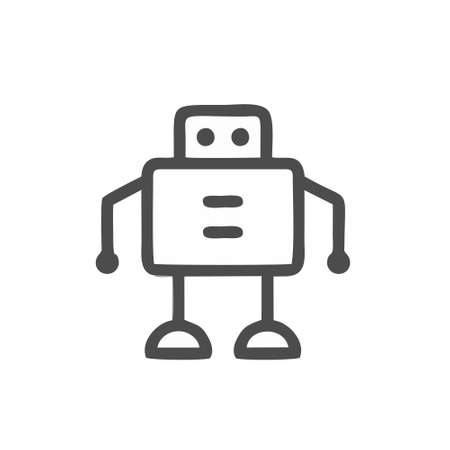 robot icon isolated on white background from futuristic technology collection. robot icon trendy and modern robot symbol for logo, web, app, UI. robot icon simple sign.のイラスト素材