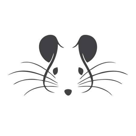 Rat icon isolated on white background. Rat icon in trendy design style. Rat vector icon modern and simple flat symbol for web site, mobile, logo, app, UI.のイラスト素材