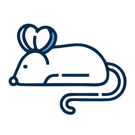Rat icon isolated on white background. Rat icon in trendy design style. Rat vector icon modern and simple flat symbol for web site, mobile, logo, app, UI.のイラスト素材