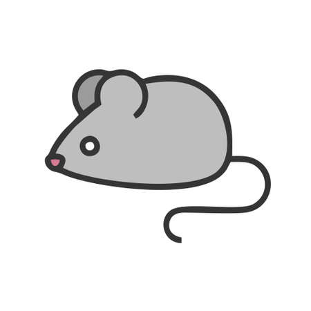 Rat icon isolated on white background. Rat icon in trendy design style. Rat vector icon modern and simple flat symbol for web site, mobile, logo, app, UI.のイラスト素材
