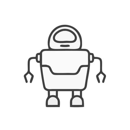 robot icon isolated on white background from futuristic technology collection. robot icon trendy and modern robot symbol for logo, web, app, UI. robot icon simple sign.のイラスト素材