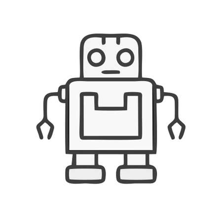 robot icon isolated on white background from futuristic technology collection. robot icon trendy and modern robot symbol for logo, web, app, UI. robot icon simple sign.のイラスト素材