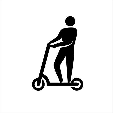 kick scooter icon isolated on white background from public transportation collection. kick scooter icon trendy and modern kick scooter symbol for logo, web, app, UI.のイラスト素材