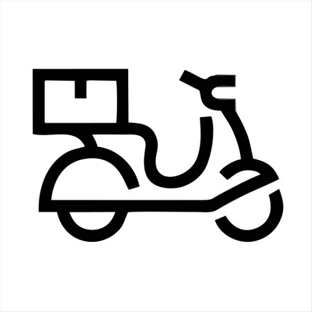 scooter icon isolated on white background from italy collection. scooter icon thin line outline linear scooter symbol for logoのイラスト素材