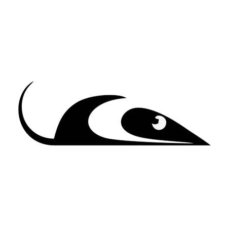 Rat icon isolated on white background. Rat icon in trendy design style. Rat vector icon modern and simple flat symbol for web site, mobile, logo, app, UI.のイラスト素材