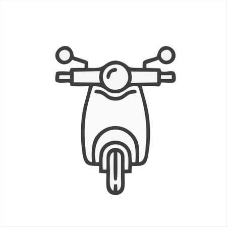 scooter icon isolated on white background from italy collection. scooter icon thin line outline linear scooter symbol for logoのイラスト素材