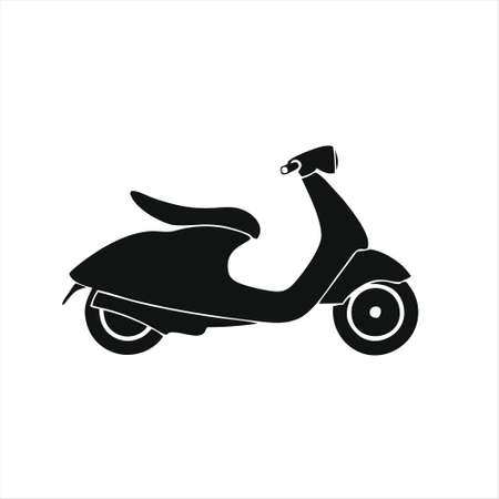 scooter icon isolated on white background from transportation collection. scooter icon trendy and modern scooter symbol for logo, web, app, UI. scooter icon simple signのイラスト素材