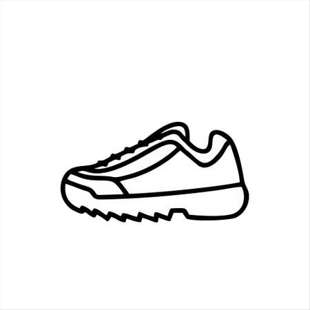 Shoe side view icon isolated on white background from fashion collection. Shoe side view icon trendy and modern Shoe side view symbol for logo, web, app, UI. Shoe side view icon simple sign.のイラスト素材