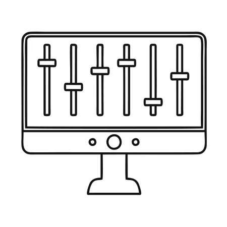 sound mixer icon isolated on white background from music collection. sound mixer icon trendy and modern sound mixer symbol for logo, web, app, UI. sound mixer icon simple sign.のイラスト素材