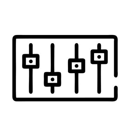 sound mixer icon isolated on white background from music collection. sound mixer icon trendy and modern sound mixer symbol for logo, web, app, UI. sound mixer icon simple sign.のイラスト素材