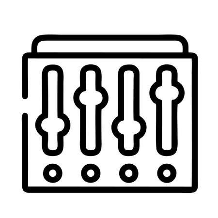 sound mixer icon isolated on white background from music collection. sound mixer icon trendy and modern sound mixer symbol for logo, web, app, UI. sound mixer icon simple sign.のイラスト素材