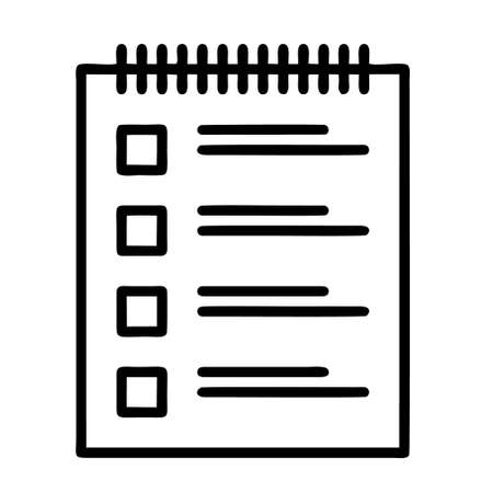 list icon isolated on white background from education collection. list icon trendy and modern list symbol for logo, web, app, UI. list icon simple sign. list icon flat vector illustration for graphicのイラスト素材