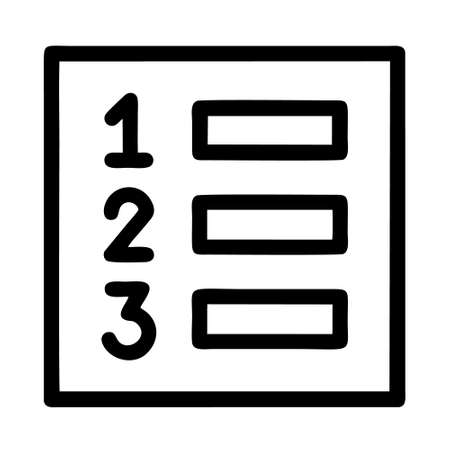 list icon isolated on white background from education collection. list icon trendy and modern list symbol for logo, web, app, UI. list icon simple sign. list icon flat vector illustration for graphicのイラスト素材