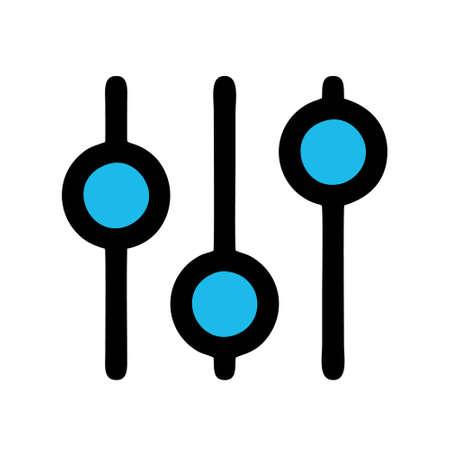 sound mixer icon isolated on white background from music collection. sound mixer icon trendy and modern sound mixer symbol for logo, web, app, UI. sound mixer icon simple sign.のイラスト素材