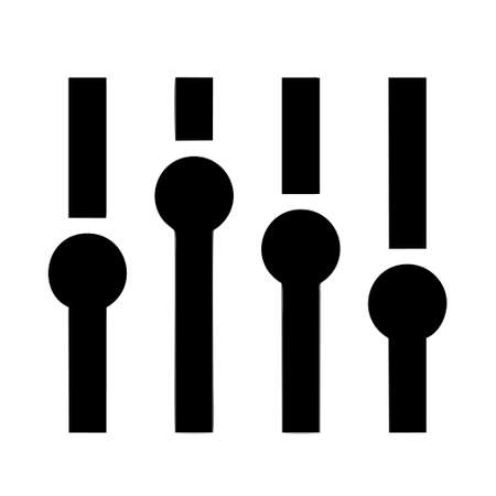 sound mixer icon isolated on white background from music collection. sound mixer icon trendy and modern sound mixer symbol for logo, web, app, UI. sound mixer icon simple sign.のイラスト素材