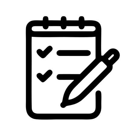 list icon isolated on white background from education collection. list icon trendy and modern list symbol for logo, web, app, UI. list icon simple sign. list icon flat vector illustration for graphicのイラスト素材