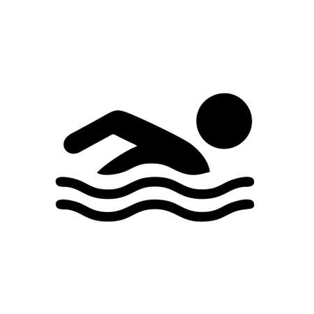 Swimming pool icon isolated on white background. Swimming pool icon in trendy design style. Swimming pool vector icon modern and simple flat symbol for web site, mobile, logo, app, UI.のイラスト素材