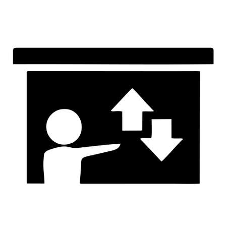 teacher icon isolated on white background from business training collection. teacher icon trendy and modern teacher symbol for logo, web, app, UI. teacher icon simple sign.のイラスト素材