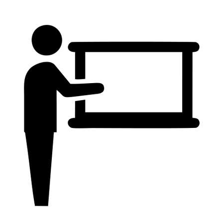 teacher icon isolated on white background from business training collection. teacher icon trendy and modern teacher symbol for logo, web, app, UI. teacher icon simple sign.のイラスト素材