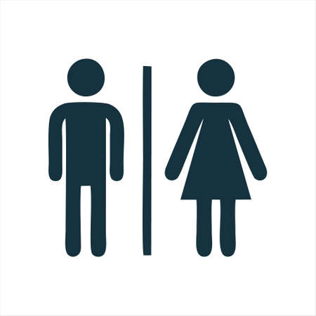 Toilets Icon Unisex. Vector man woman icons. WC sign icon. Toilet symbolのイラスト素材