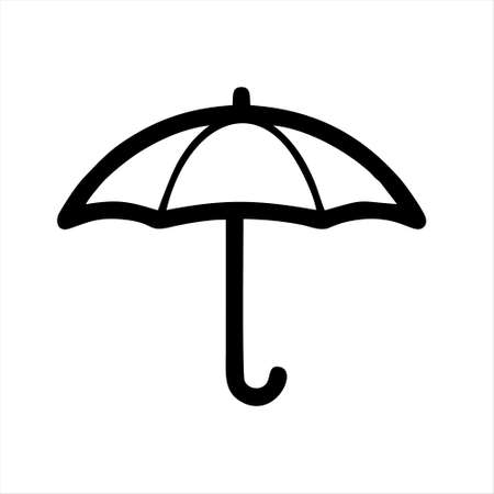 umbrella icon isolated on white background from spring collection. umbrella icon trendy and modern umbrella symbol for logo, web, app, UI. umbrella icon simple sign.のイラスト素材