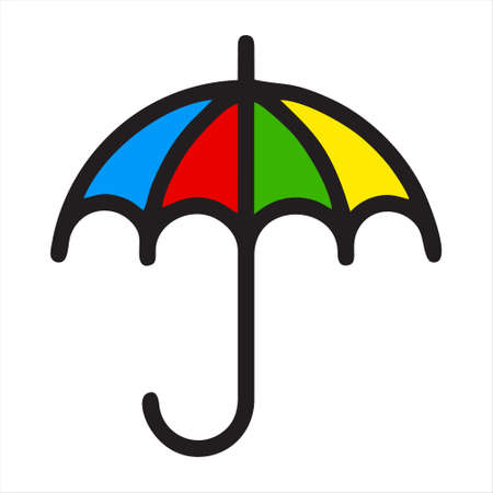 umbrella icon isolated on white background from spring collection. umbrella icon trendy and modern umbrella symbol for logo, web, app, UI. umbrella icon simple sign.のイラスト素材
