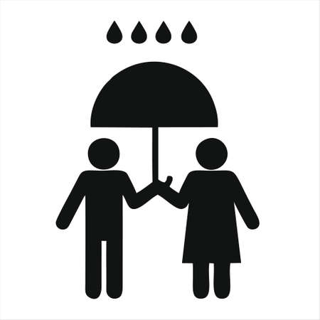 umbrella icon isolated on white background from spring collection. umbrella icon trendy and modern umbrella symbol for logo, web, app, UI. umbrella icon simple sign.のイラスト素材