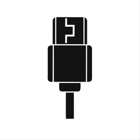 usb icon isolated on white background from electronic collection. usb icon trendy and modern usb symbol for logo, web, app, UI. usb icon simple sign.のイラスト素材