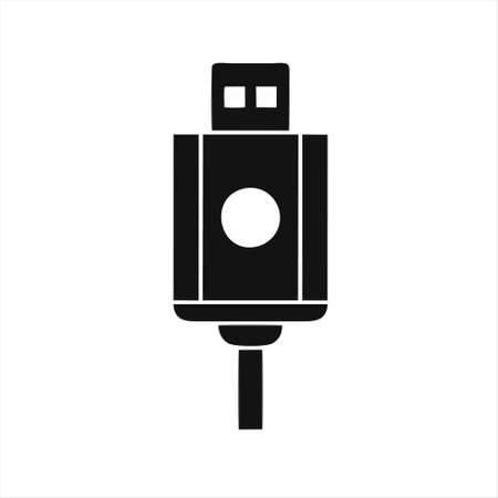 usb icon isolated on white background from electronic collection. usb icon trendy and modern usb symbol for logo, web, app, UI. usb icon simple sign.のイラスト素材