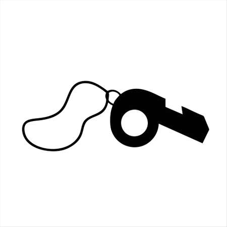 whistle icon isolated on white background from sports collection. whistle icon trendy and modern whistle symbol for logo, web, app, UI. whistle icon simple sign.のイラスト素材