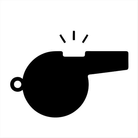 whistle icon isolated on white background from sports collection. whistle icon trendy and modern whistle symbol for logo, web, app, UI. whistle icon simple sign.のイラスト素材