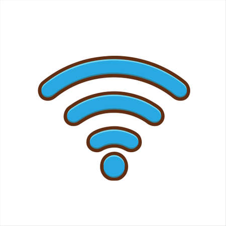 wifi icon isolated on white background from communication collection. wifi icon trendy and modern wifi symbol for logo, web, app, UI. wifi icon simple sign.のイラスト素材