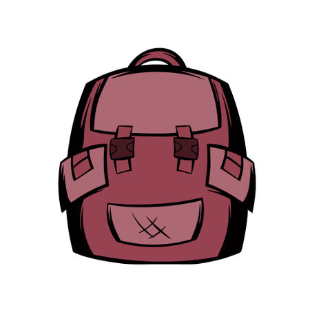 backpack icon over white background. colorful design.  vector illustrationのイラスト素材