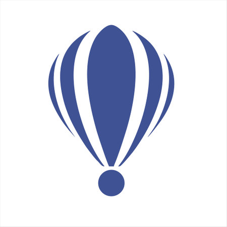 Hot air balloon vector icon. Air transport symbol. Vector illustration.のイラスト素材