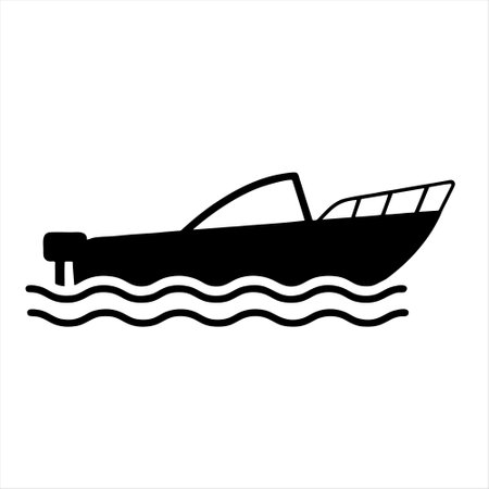 Boat icon isolated on white background. Vector illustration. Eps 10.のイラスト素材