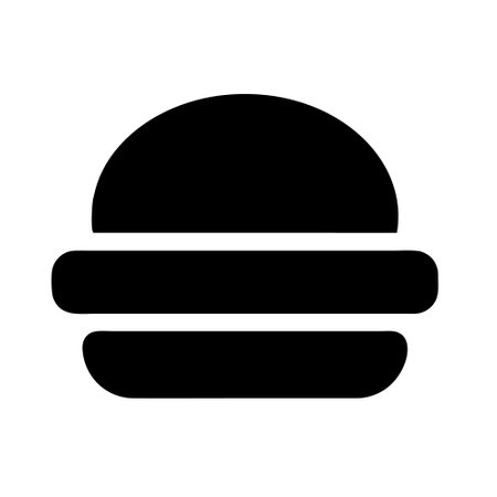 Burger icon. Fast food symbol. Vector illustration in a flat style.のイラスト素材