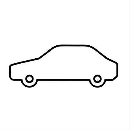 car line icon on white background. Vector illustration. Eps 10.のイラスト素材