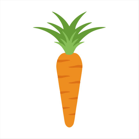 Carrot flat icon isolated on white background. Vector illustration. Eps 10.のイラスト素材