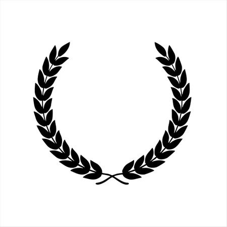 Laurel wreath isolated on white background. Vector illustration.のイラスト素材