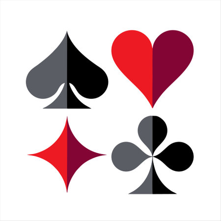 playing card icon set on white background. Vector illustration. Eps 10.のイラスト素材
