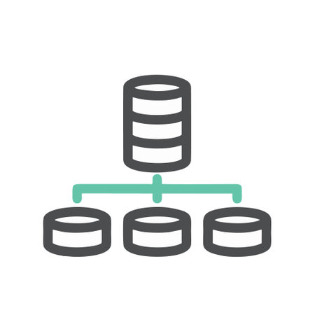 Database, network, server icon vector image. Can also be used for IT and communication. Suitable for use on web apps, mobile apps and print media.のイラスト素材