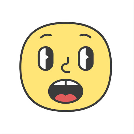Emoticon icon, emoji face vector illustration. Flat design styleのイラスト素材