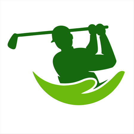 golf club logo on white background, vector illustration eps10のイラスト素材