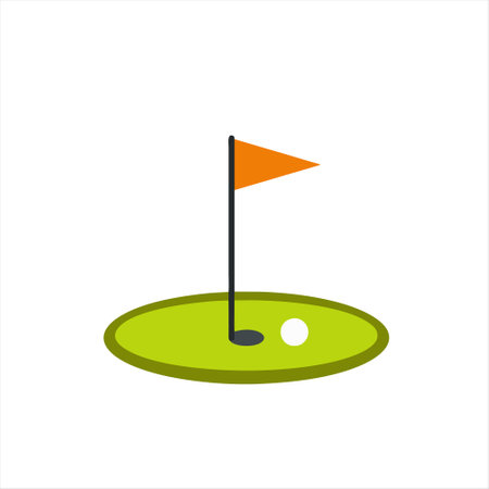 golf course vector icon on white background. eps 10.のイラスト素材