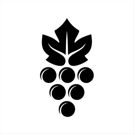 Grapes icon. Vector illustration. Isolated on white background.のイラスト素材