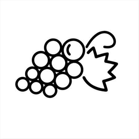 Grapes line icon, outline vector sign, linear symbol.のイラスト素材